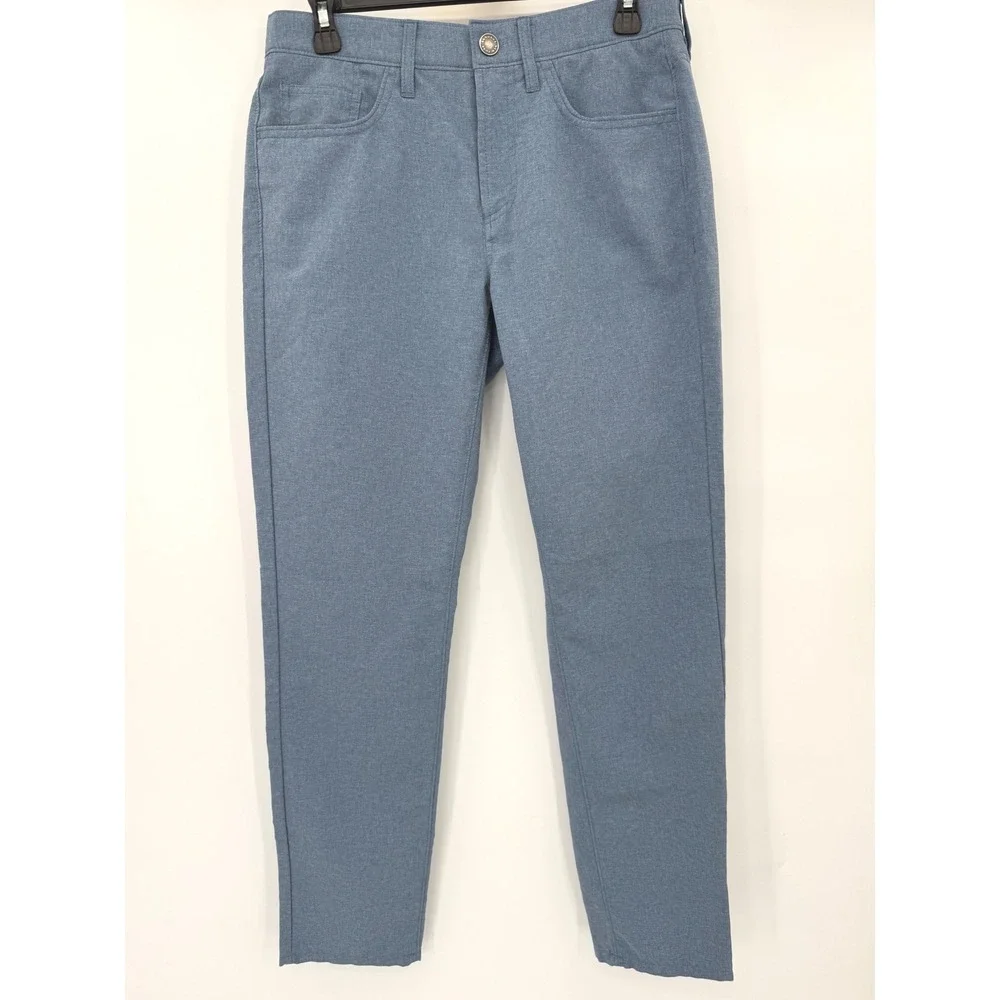 Bonobos Golf Pants Men 30x30 Blue Slim Taper Recycled Polyester Heathered